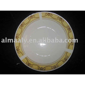 Placa de sopa de porcelana placa de cerâmica profunda